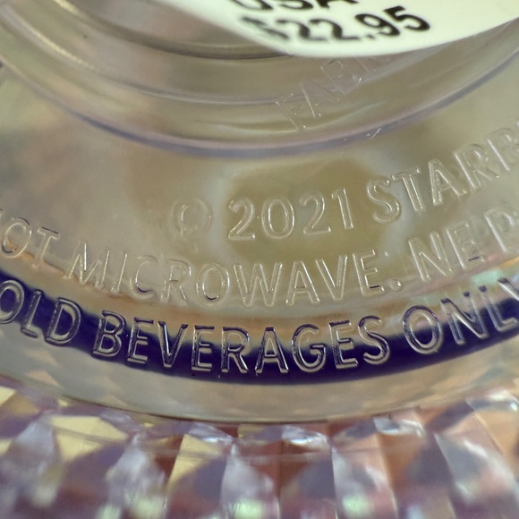 NEW Starbucks Holiday Limited Iridescent Unicorn Jewel Tumbler Venti 24oz Clear - Picture 12 of 13